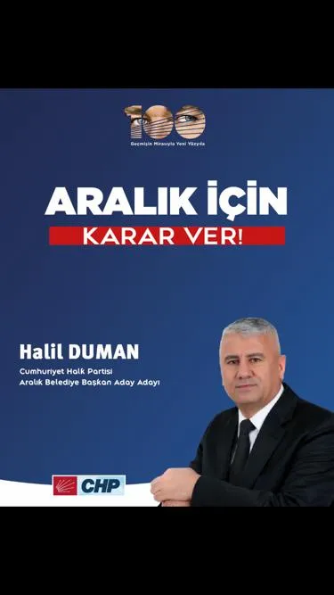Halil Duman Chp’den Aralık Belediye Başkan Aday
