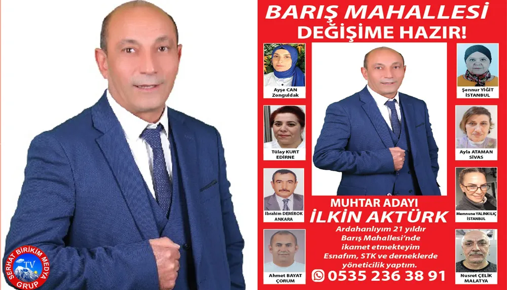 Barış Mahallesi Muhtar adayı İlkin AKTÜRK, Projeleriyle Açıkladı