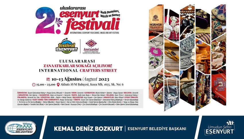2. Uluslararası Esenyurt Halk Dansları Müzik ve Sanat Festivali başlıyor