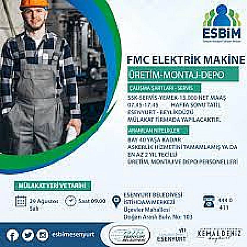 ESBİM’LE İSTİHDAMA ENGEL YOK