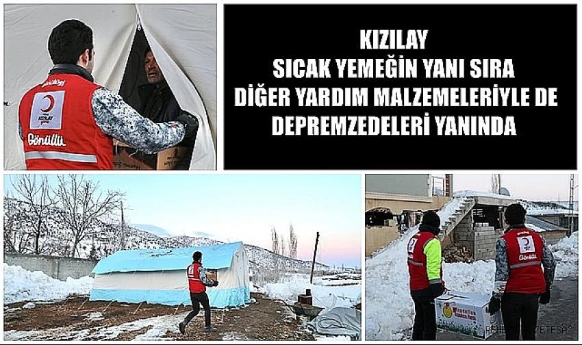 Kızılay ,Malzemeleriyle De Depremzedeleri Yanında