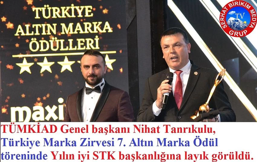Nihat Tanrıkulu, Türkiye Altın Marka Ödüllerinde Yılın STK Başkanı Seçildi.