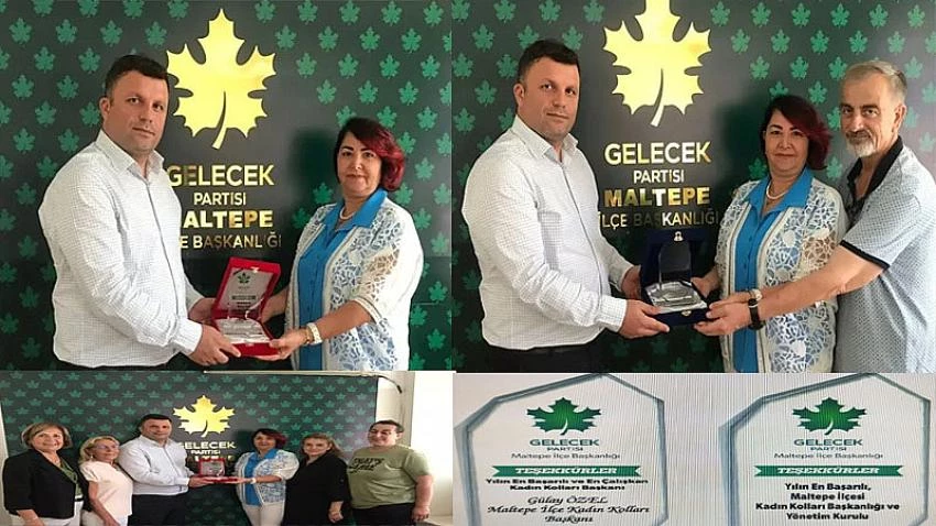  TURGUT İlçe Kadın Kolları Başkanı Ve Yönetim Kurulumu Plaketle Ödüllendirdi.