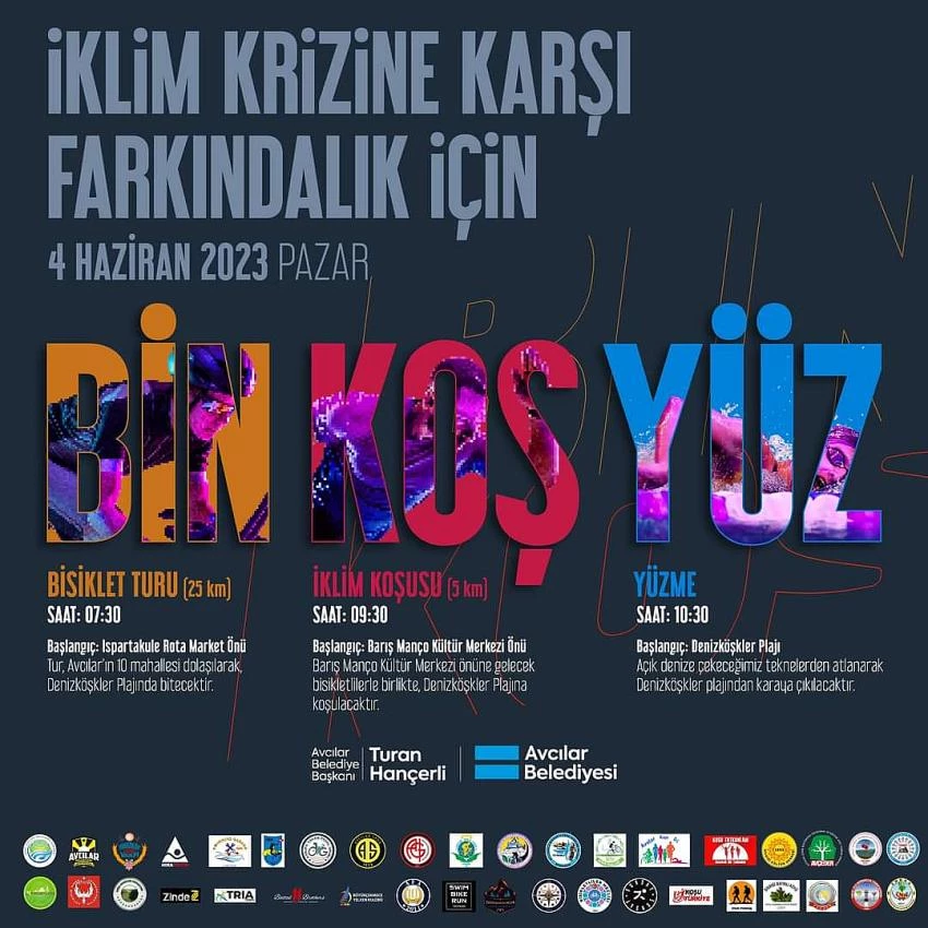 Avcılar “Bin,Koş,Yüz” etkinliğinde buluşacak.